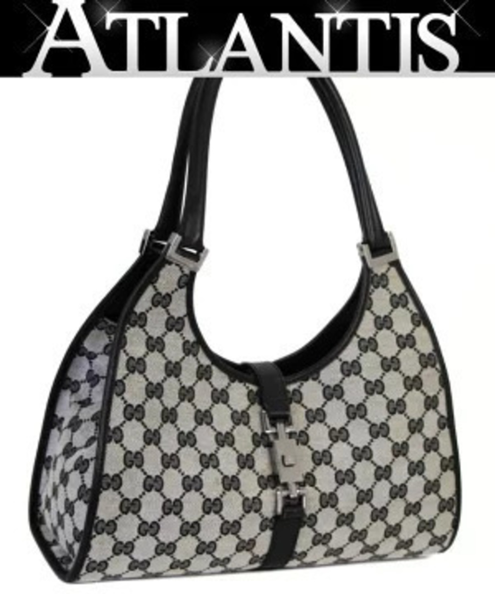 Gucci Jackie GG Handbag Canvas x Leather Gray